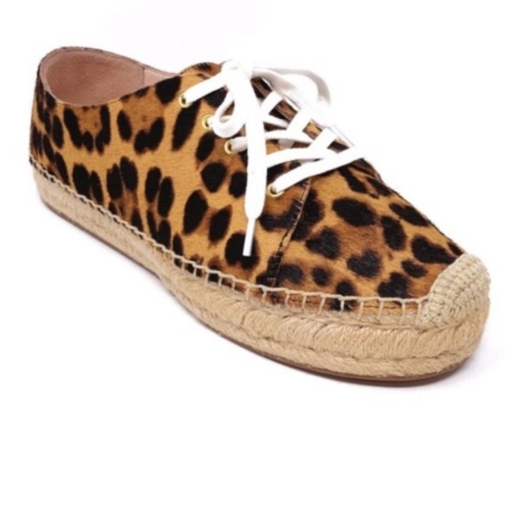J.Crew Espadrille Sneakers in Leopard Calf Hair, New, Never Worn